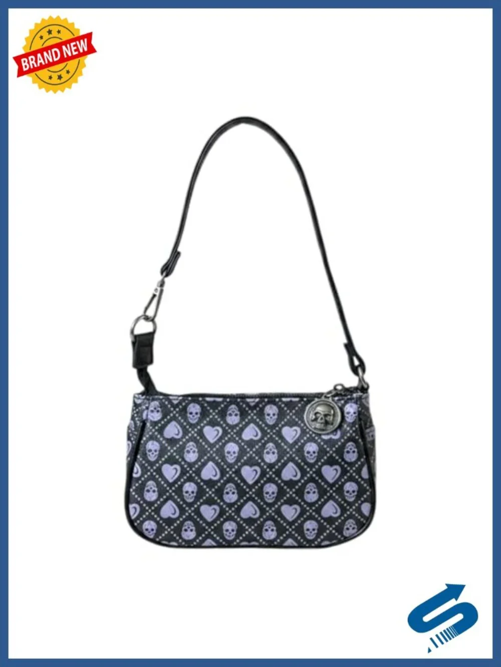 ED HARDY Faux Leather Convertible Strap Wristlet Clutch